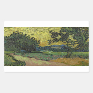 Adesivo Retangular Vincent van Gogh - Paisagem em Twilight