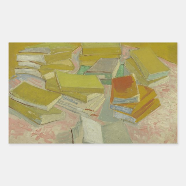 Adesivo Retangular Vincent van Gogh - Pilares dos romances franceses (Frente)