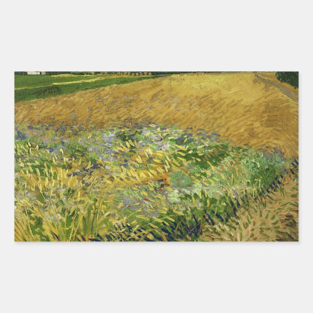 Adesivo Retangular Vincent van Gogh - Wheatfield (Frente)