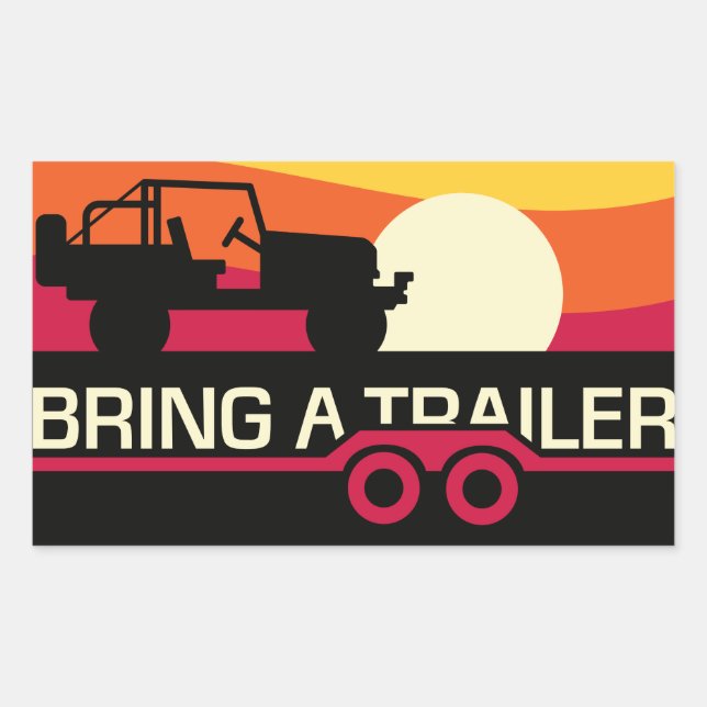 Adesivo Retangular Vinheta 4x4 sunset BaT (Frente)