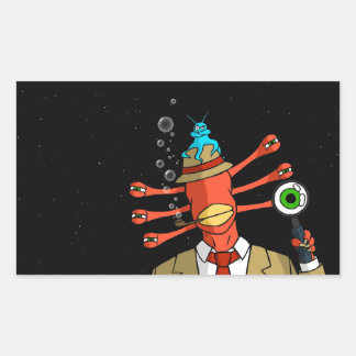 Adesivo Retangular Vinheta "Alienígena suspeita"