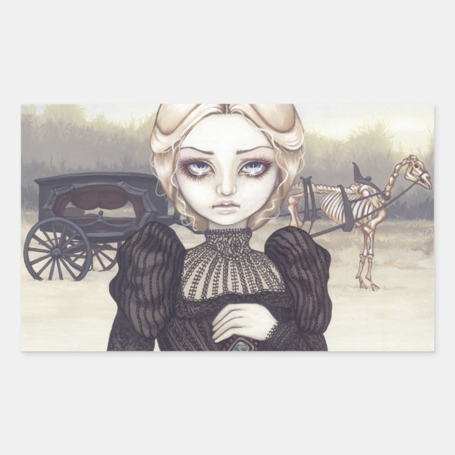 Adesivo Retangular Vinheta "Bleak Mourning" (Frente)