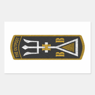 Adesivo Retangular Vinheta: Branco / OP-BHB