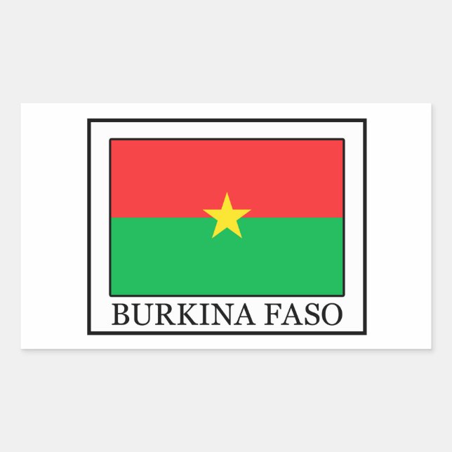 Adesivo Retangular Vinheta Burkina Faso (Frente)