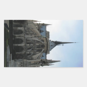 Adesivo Retangular Vinheta com Notre Dame de Paris