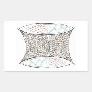 Adesivo Retangular Vinheta da cesta de cicatrização