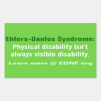 Adesivo Retangular Vinheta da síndrome de Ehlers-Danlos (EDS) - EDNF.