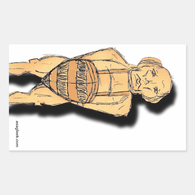 Adesivo Retangular Vinheta de Cara tímida (Frente)