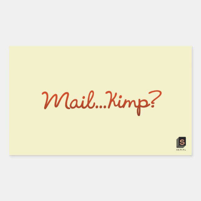 Adesivo Retangular Vinheta de doação de podcast serial (Frente)