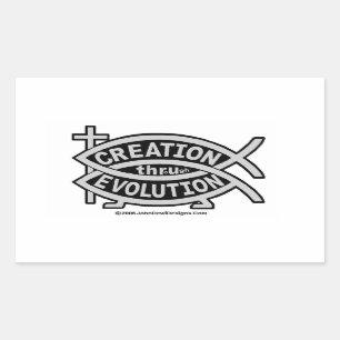 Adesivo Retangular Vinheta DE EVOLUÇÃO THRugh DE CRIAÇÃO