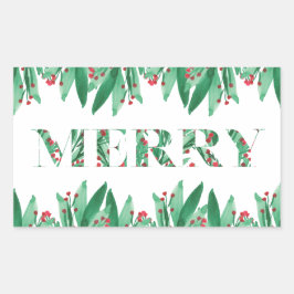 Adesivo Retangular vinheta de feliz