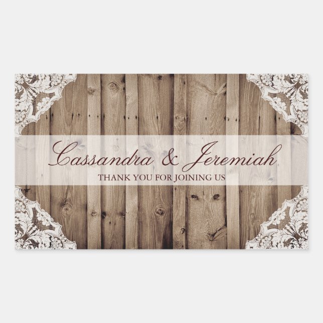 Adesivo Retangular Vinheta de Garrafa de Água de Cascata de rendas br (Frente)