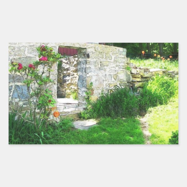 Adesivo Retangular Vinheta de Gellar Raiz do País Antigo (Frente)