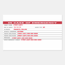 Vinheta de Informações de Emergência para Crianças