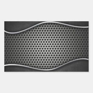 Adesivo Retangular Vinheta de metal