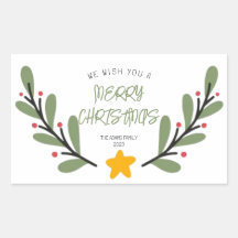 Vinheta de Natal Merry Watercolor