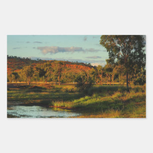 Adesivo Retangular vinheta de paisagem Dajarra