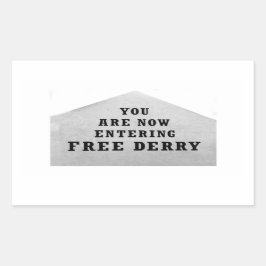 Adesivo Retangular vinheta de parede de derry livre