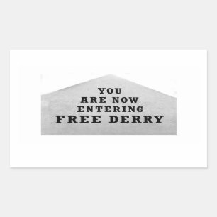 Adesivo Retangular vinheta de parede de derry livre