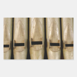 Adesivo Retangular Vinheta de Pipes de Órgãos