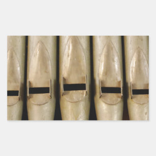 Adesivo Retangular Vinheta de Pipes de Órgãos