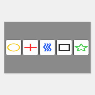 Adesivo Retangular Vinheta de placas Zener - Cinzas