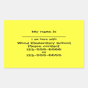 Adesivo Retangular Vinheta de segurança de saída em grupo