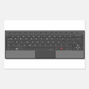 Adesivo Retangular Vinheta de teclado ABC