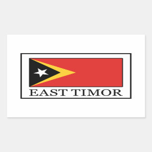 Adesivo Retangular Vinheta de Timor Leste