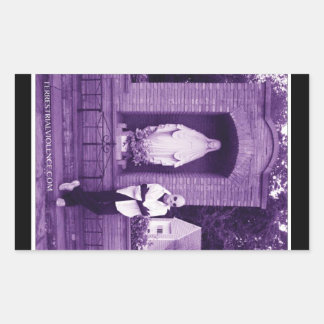 Adesivo Retangular Vinheta de violência terrestre