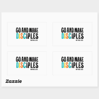 Adesivo Retangular Vinheta DGD "Go and Make Discíples"