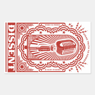 Adesivo Retangular Vinheta Dissent