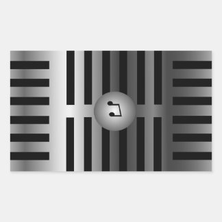 Adesivo Retangular Vinheta do microfone