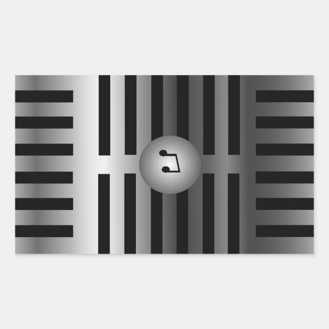 Adesivo Retangular Vinheta do microfone (Frente)