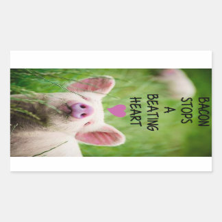 Adesivo Retangular Vinheta dos direitos dos animais.