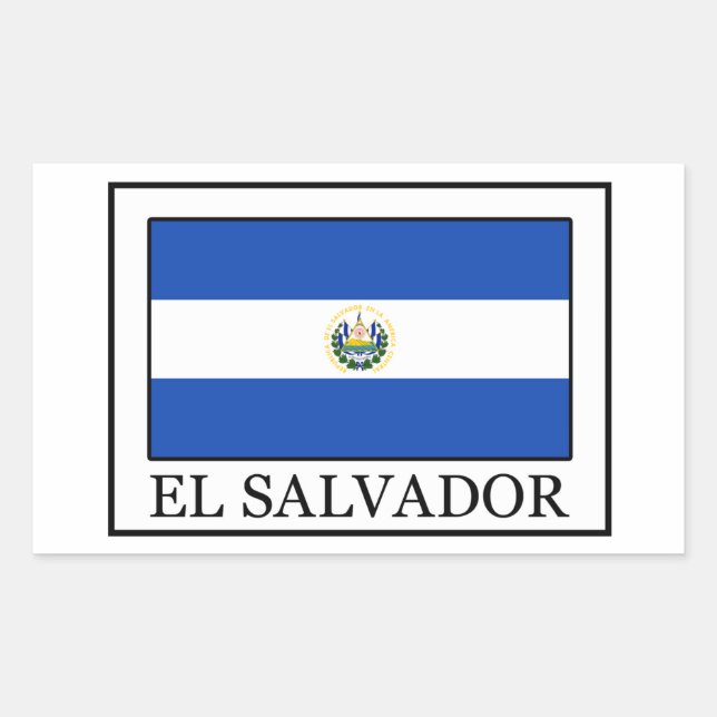 Adesivo Retangular Vinheta El Salvador (Frente)