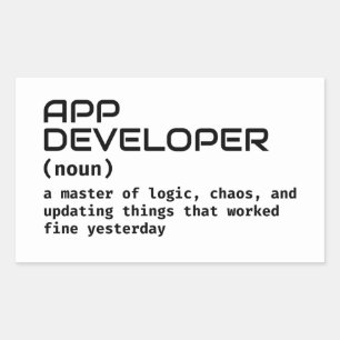 Adesivo Retangular Vinheta Engraçado de Definição