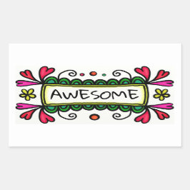 Adesivo Retangular Vinheta Escolar Incrível