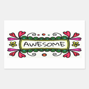 Adesivo Retangular Vinheta Escolar Incrível