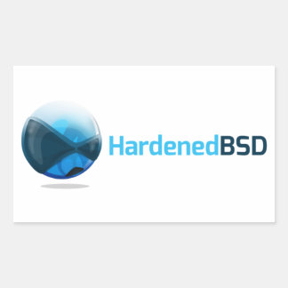 Adesivo Retangular Vinheta HardenedBSD Grande