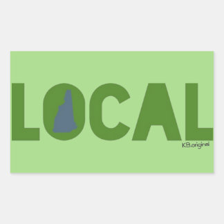 Adesivo Retangular vinheta local de New Hampshire