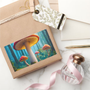 Adesivo Retangular Vinheta Mellow Mushroom