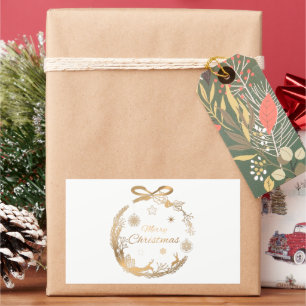 Adesivo Retangular Vinheta Natal