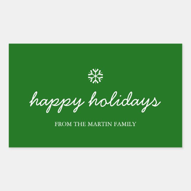 Adesivo Retangular Vinheta Natal - feriados felizes (Frente)