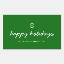 Adesivo Retangular Vinheta Natal - feriados felizes