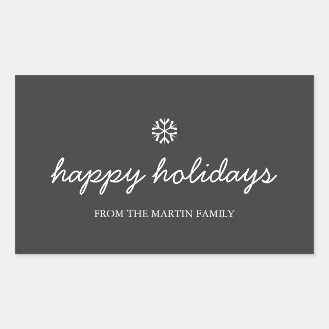 Adesivo Retangular Vinheta Natal - feriados felizes (Frente)