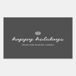 Adesivo Retangular Vinheta Natal - feriados felizes