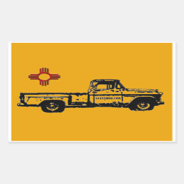 Adesivo Retangular Vinheta Oblong de Ascensão Zia