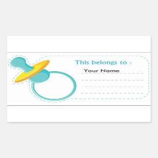 Adesivo Retangular Vinheta Pacificadora para Bebês: Isto pertence a