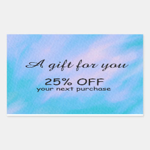 Adesivo Retangular Vinheta personalizada de caligrafia simples